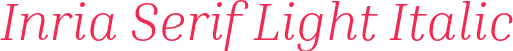 Inria Serif Light Italic